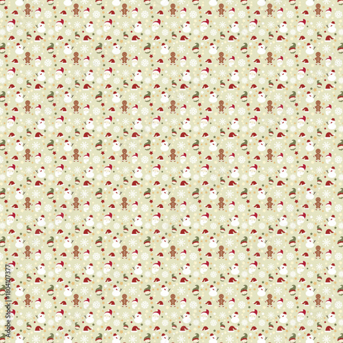 Christmas Ornaments and Candy Cane Seamless Patterns Background – Festive Stars, Bells and Holiday Decor Vector Design