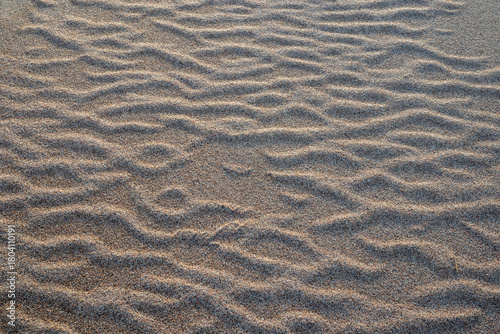 Wavy beach sand wind ripple pattern texture background