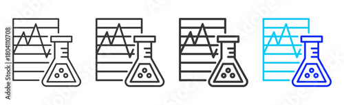 chemical trend Icon Set Collection in Creative Outline Style for Business Featuring Multiple Thickness Variations Perfect for Workplace Health and Safety Design
