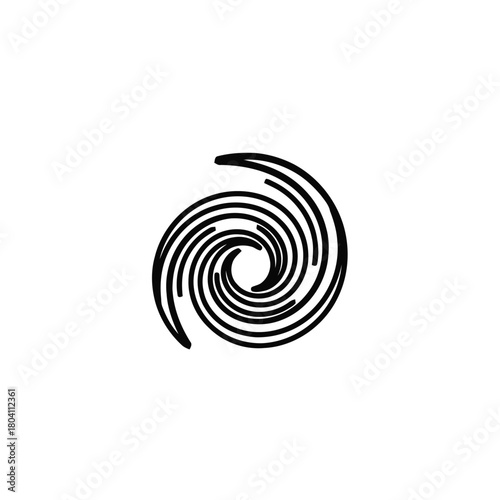 Abstract Spiral Swirl Vortex Hypnosis Hypnotic Motion Graphic Element.