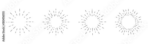 Vintage sun rays collection. Sunburst. Firework, sunbeam, explosion, sparks, sun rays, star light. Sun rise set, sunset vector icons, sunburst rays collection eps 10