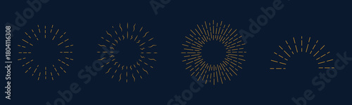 Vintage sun rays collection. Sunburst. Firework, sunbeam, explosion, sparks, sun rays, star light. Sun rise set, sunset vector icons, sunburst rays collection eps 10