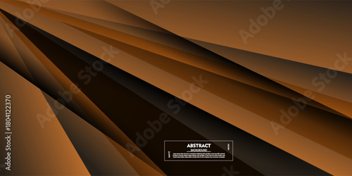 Abstract vector background with overlapping layers and dynamic shadows. Dark orange background for wallpapers and banners. Eps 10