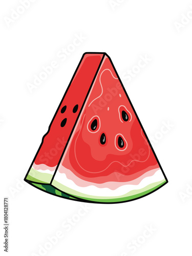 slice of watermelon isolated on white background