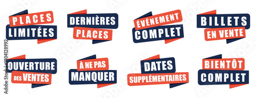 Stickers Événementiels – Badges Promotionnels pour Annonces et Billetterie (Vectoriel)