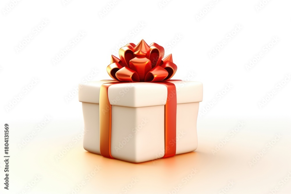 Obraz premium Gift white background celebration anniversary.