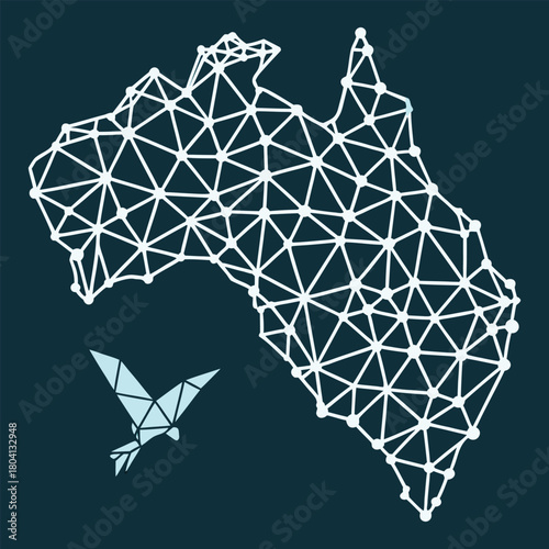 Dynamic Australia Outline - National Spirit Icon