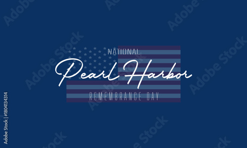 Pearl Harbor attack memorial background - Pearl Harbor Remembrance Day white background. Vector Illustration