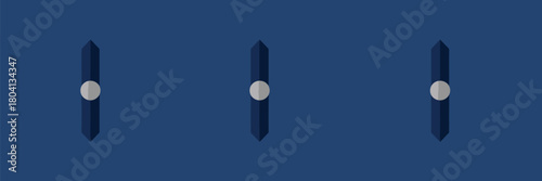 Three vertical blue sliders with gray circles in the middle on a dark blue background in a simple design