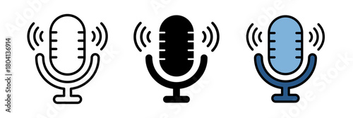 Voice assistant icon representing a voice assistant, usually depicted as a microphone, sound waves, or a speech bubble, indicating voice-controlled digital assistance.
