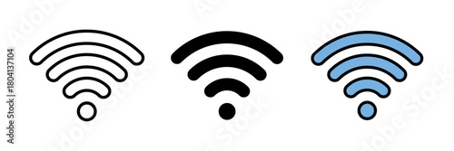 WiFi symbol icon representing Wi-Fi, typically shown as radiating curved lines or a signal symbol, indicating wireless internet connectivity.