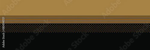 Abstract background with gold top section lines small gold dots and black bottom section design element