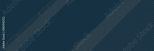 A dark blue background with diagonal bands of a textured pattern on the left and right sides of the image