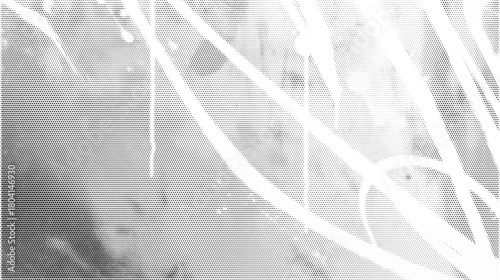 White lines graffiti halftone spraypaint background with dripping strokes and soft grain texture. Abstract punk art pattern for urban poster, pop design, or retro print.
