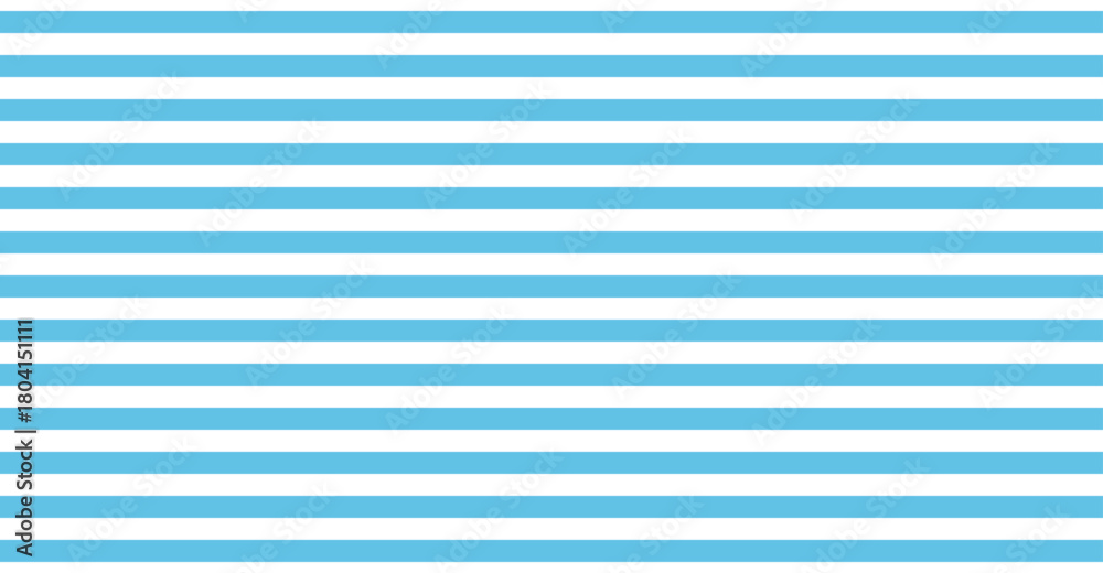 Obraz premium Blue and white horizontal stripes pattern. Simple geometric seamless background for textile, wallpaper, wrapping paper, or modern graphic design projects. Vector illustration