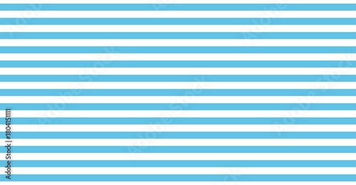 Blue and white horizontal stripes pattern. Simple geometric seamless background for textile, wallpaper, wrapping paper, or modern graphic design projects. Vector illustration