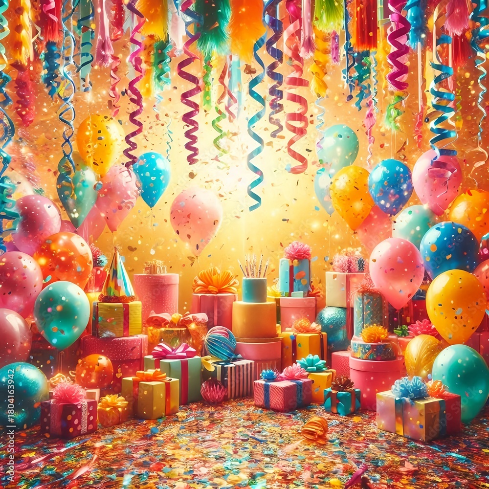 Fototapeta premium Ein bunter Partyhintergrund