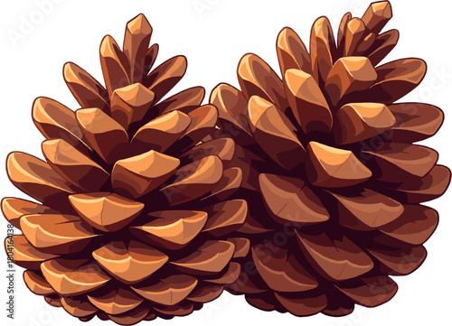 A detailed arrangement of natural brown pine cones placed together in a rustic composition, showcasing forest textures and winter elements perfect for Christmas, seasonal decoration, cozy nature theme