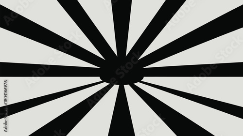 Striking black and white radial burst for dynamic backgrounds or graphic design projects offering bold, modern, eye catching visual impact