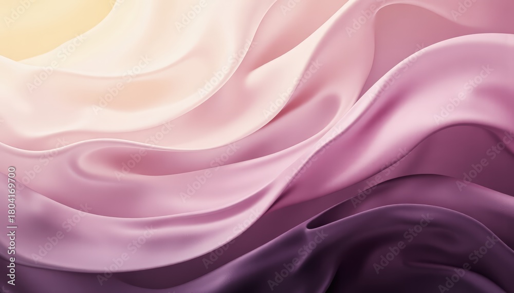 Fototapeta premium Abstract Silk Fabric Flow Pink and Purple Gradient Background