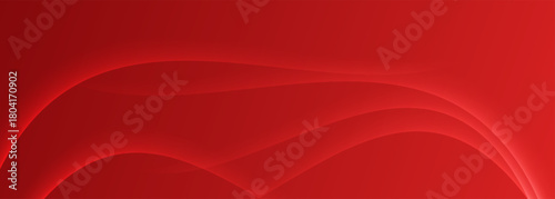 Vibrant Red Abstract Waves Form a Dynamic Background with Smooth Curves and Gradients