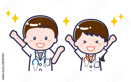 半袖医師／2人組／男女 03