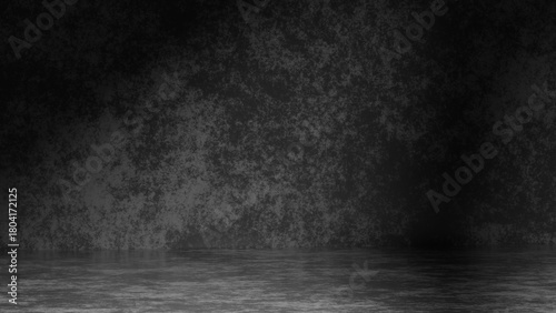 dark textured surface with soft patterns fills the space, creating an ideal background for artistic projects, photoshoots, or presentations. 3d render