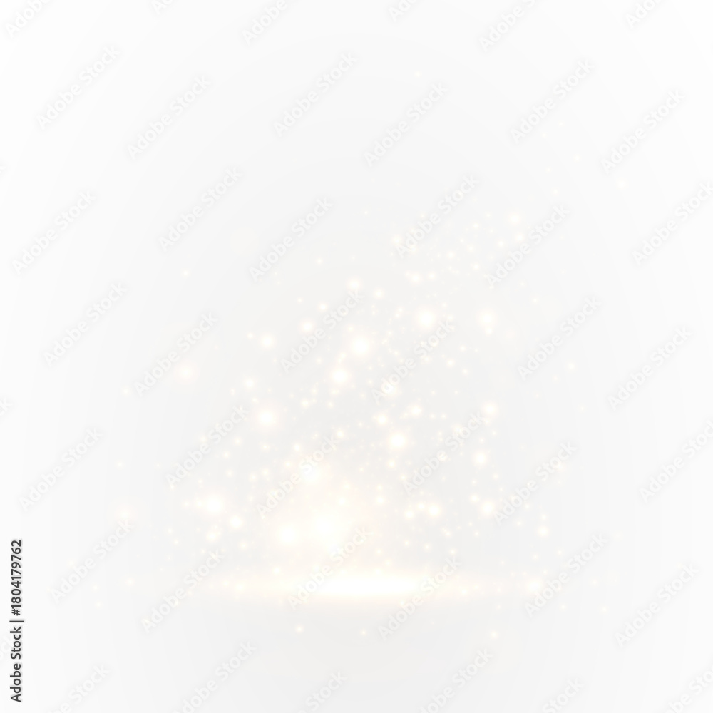 Fototapeta premium Glittering Gold Light PNG with Transparent Background