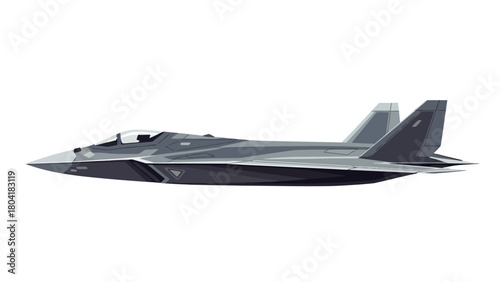A pixel art fighter jet in profile against a white background