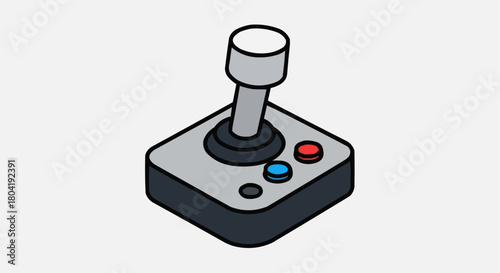 Retro joystick controller isolated on, a classic gaming device for arcade enthusiasts and vintage console collectors alike