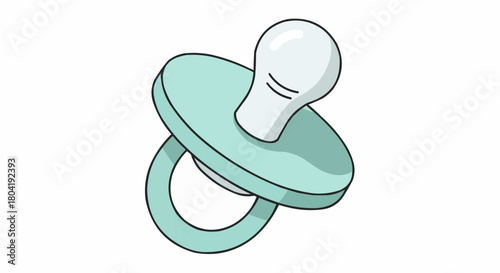 Cute baby pacifier isolated on, a soothing essential for infants, perfect for nurseries, baby showers, and parenting content