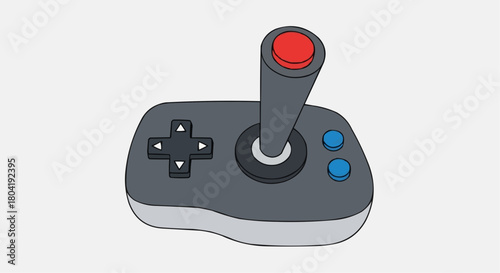 Ergonomic joystick controller isolated on, a modern gaming tool for immersive experiences and precise control in virtual worlds