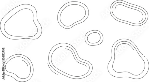 Organic shapes with a aesthetic, casting soft shadows these simple, yet elegant forms offer a versatile design element for various creative projects