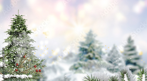 Paesaggio con neve Natalizio