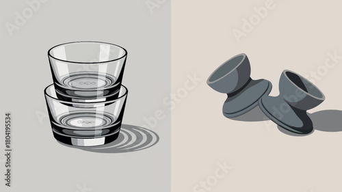 Glass Cups and Cupping Therapy Tools Healthcare Wellness