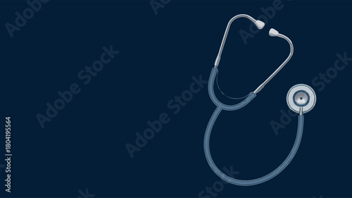 Stethoscope Icon on plain Background for Healthcare