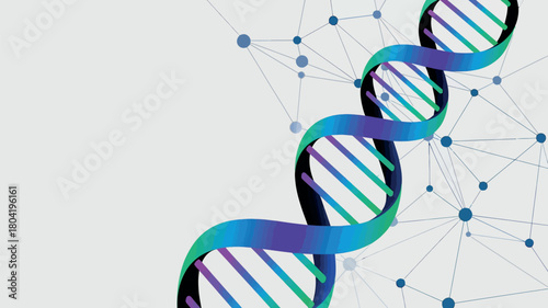 DNA Helix Genetic Science Technology Network Concept