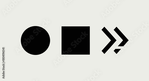 Geometric progression: Minimalist representation of progression with simple shapes