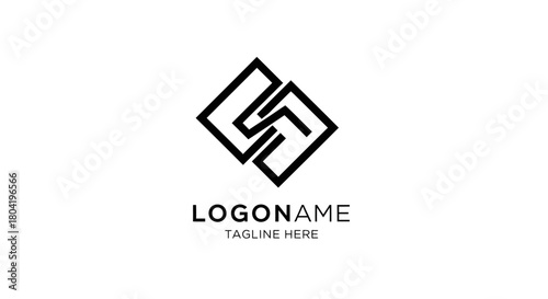Modern Interlocking Squares Logo Design for Branding and Business Identity creative identity