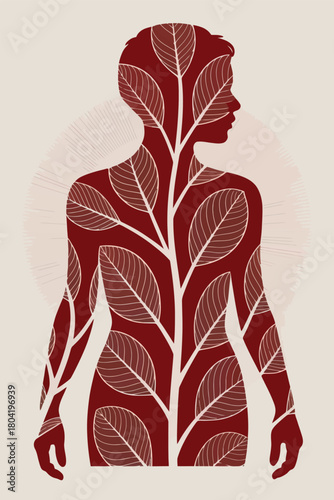 Nature Wellness Human Body Leaves Connection