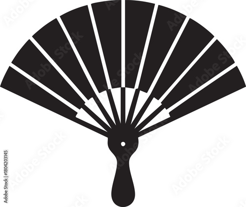 black and white fan