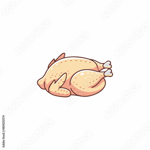 fresh chicken meat vector illustration with white background