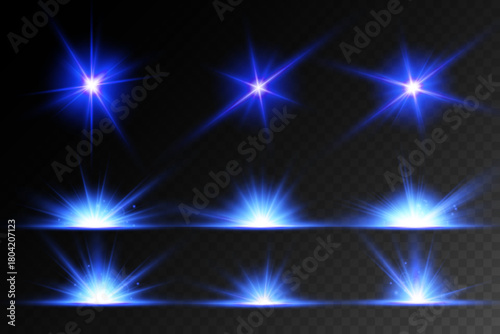 Lens Flare, light glow effect. sun or realistic shining star with backlight effect.
bokeh glitter and sparkles or sparkles on transparent background.
