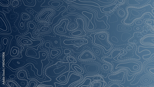 Abstract line art background vector. Mountain topographic terrain map background with white shape lines texture. Design illustration