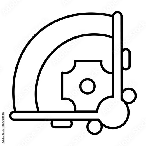 Baseball field thin line icon, baseball game concept. Vector graphics. Field for team, sport sign on white background, style icon mobile or web design.