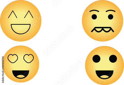 Set of emogy smiley icons,emoji collection. set of yellow face smiles