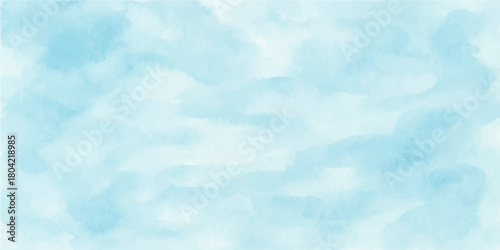 Beautiful nature photo of a clear blue summer sky with white fluffy clouds, perfect for an abstract weather background texture