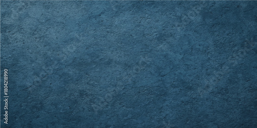 Dark blue grunge wall texture background with vintage aged paper pattern