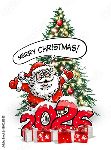 santa's cartoon card.ai