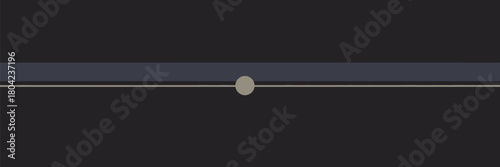 A simple illustration of a slider bar with a circular knob on a gray background with a dark strip above it